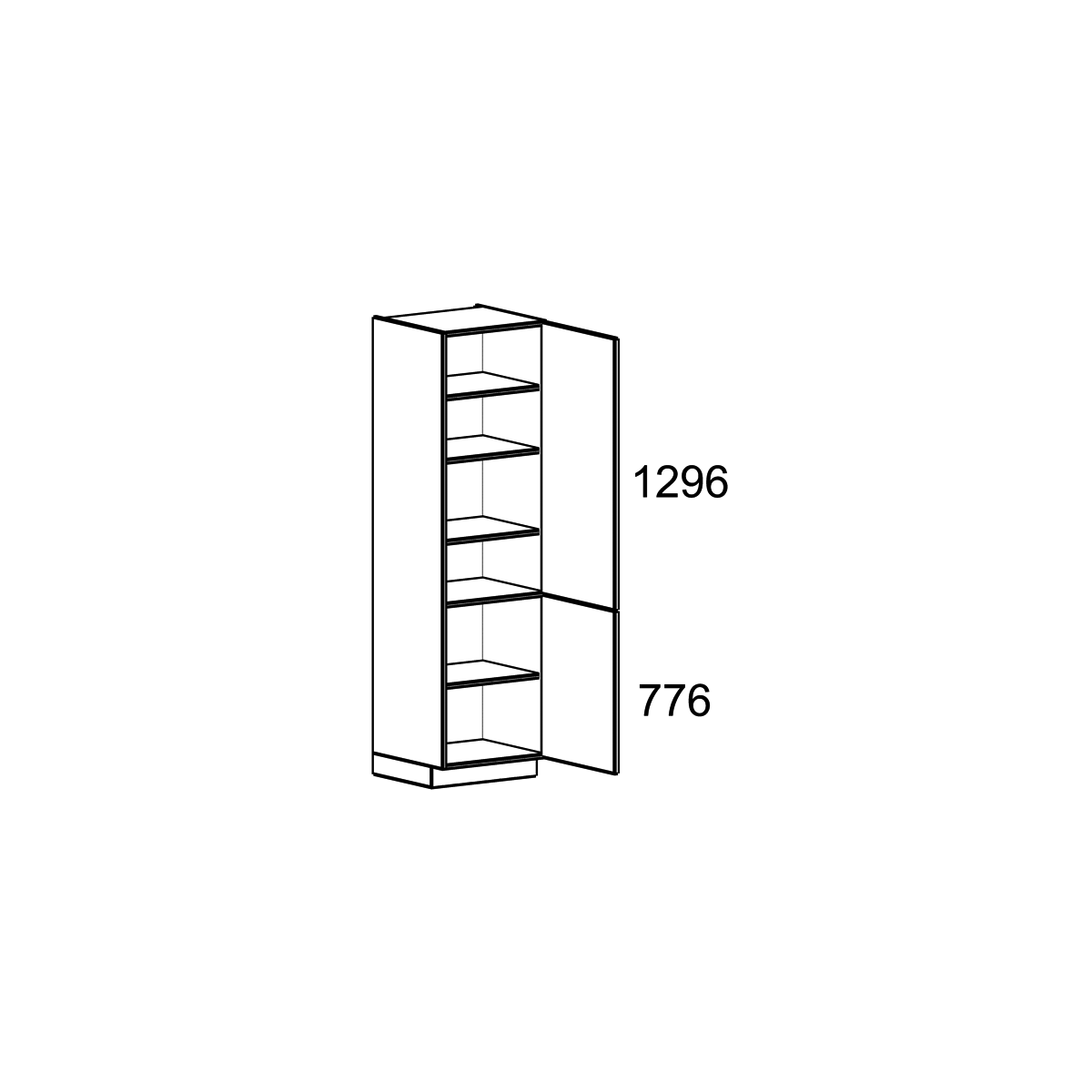 Servieskast 2080 x 600 - H6020 main product photo
