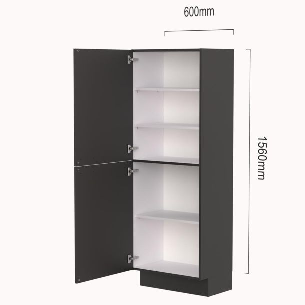 Ondiepe servieskast 60 cm, kleur naar wens