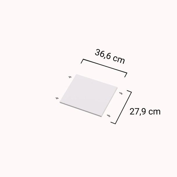 Plank voor bovenkast 40 cm - Wit, kleur naar wens Plank voor bovenkast 40 cm - Wit, kleur naar wens