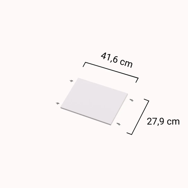 Plank voor bovenkast 45 cm - Wit, kleur naar wens Plank voor bovenkast 45 cm - Wit, kleur naar wens
