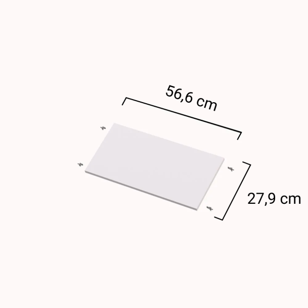 Plank voor bovenkast 60 cm - Wit, kleur naar wens Plank voor bovenkast 60 cm - Wit, kleur naar wens