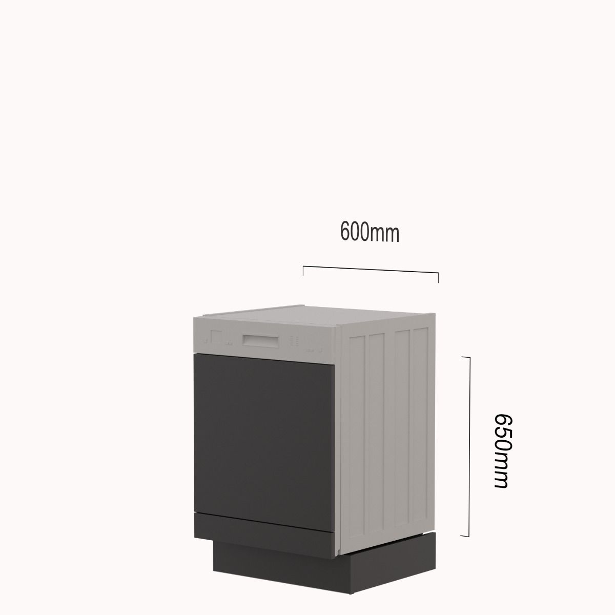 Vaatwasserfront voor frontbediening 60 cm main product photo