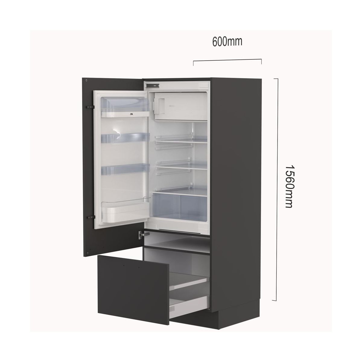 Apparatenkast met koelkast main product photo