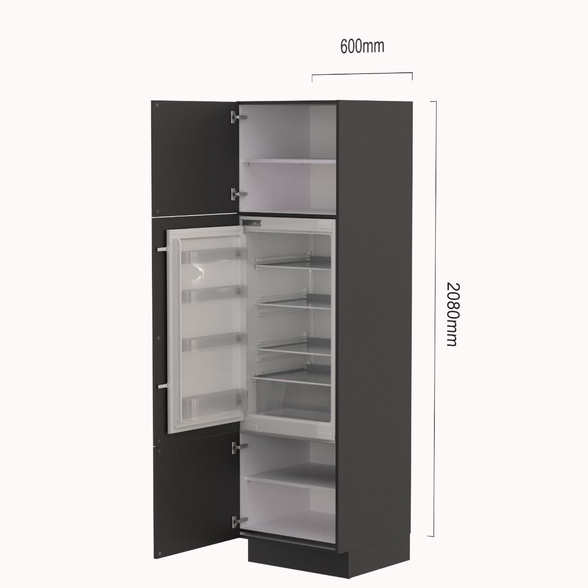 Hoge kast 208cm met koelkast KKS5102 main product photo