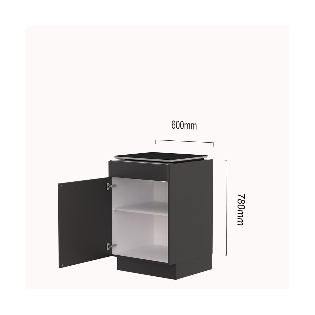 Kookplaatkast met vaste blende en Atag inductie 60 cm main product photo