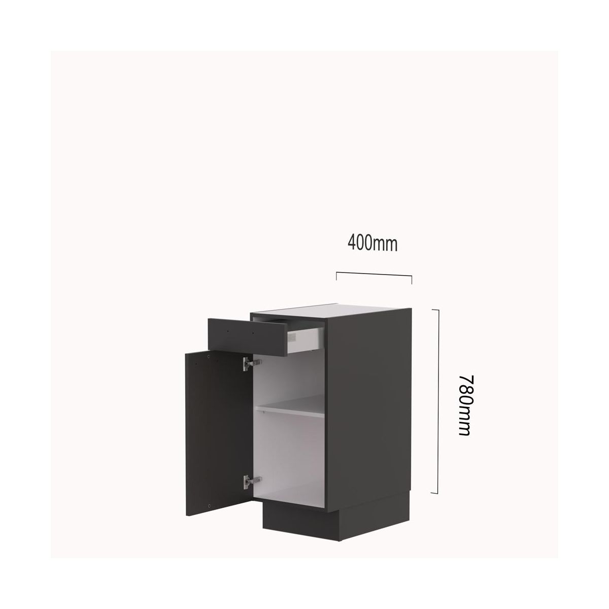Onderkast met deur en lade 40 cm main product photo