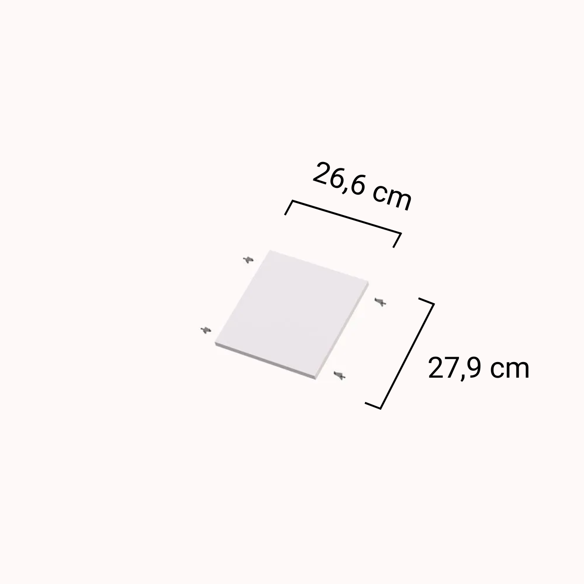 Plank voor bovenkast 30 cm - Wit main product photo