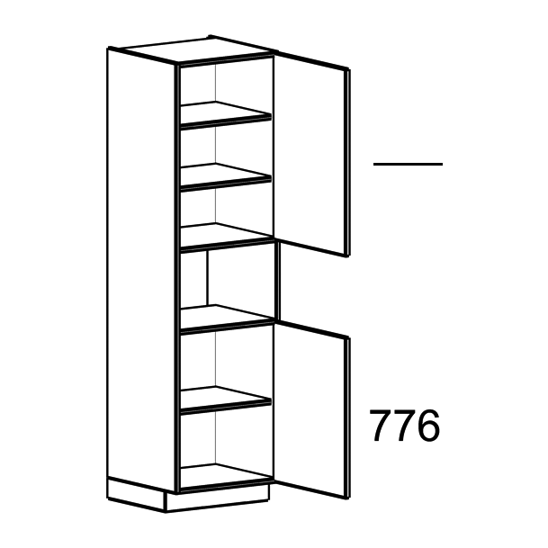 HAM419-1 - Apparatenkast 1950 x 600 HAM419-1 - Apparatenkast 1950 x 600