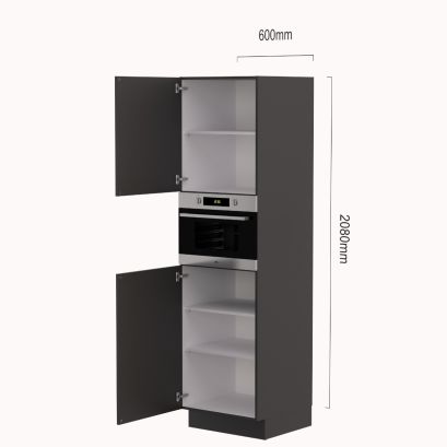 Hoge kast 208cm met combi