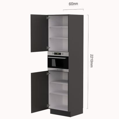 Hoge kast 221cm met combi