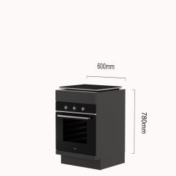 Onderkast 60 cm met Etna oven en inductie kookplaat